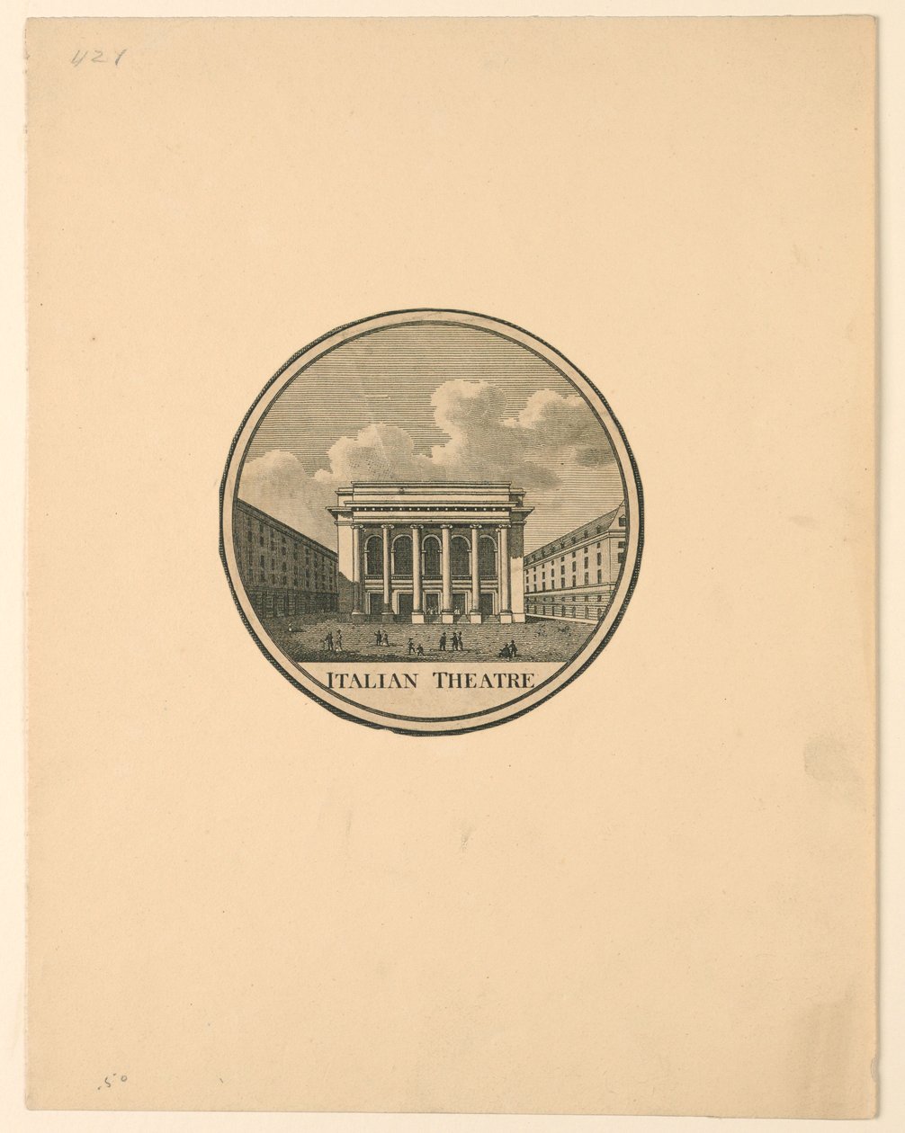 Théâtre des Italiens, Parijs door Unknown artist