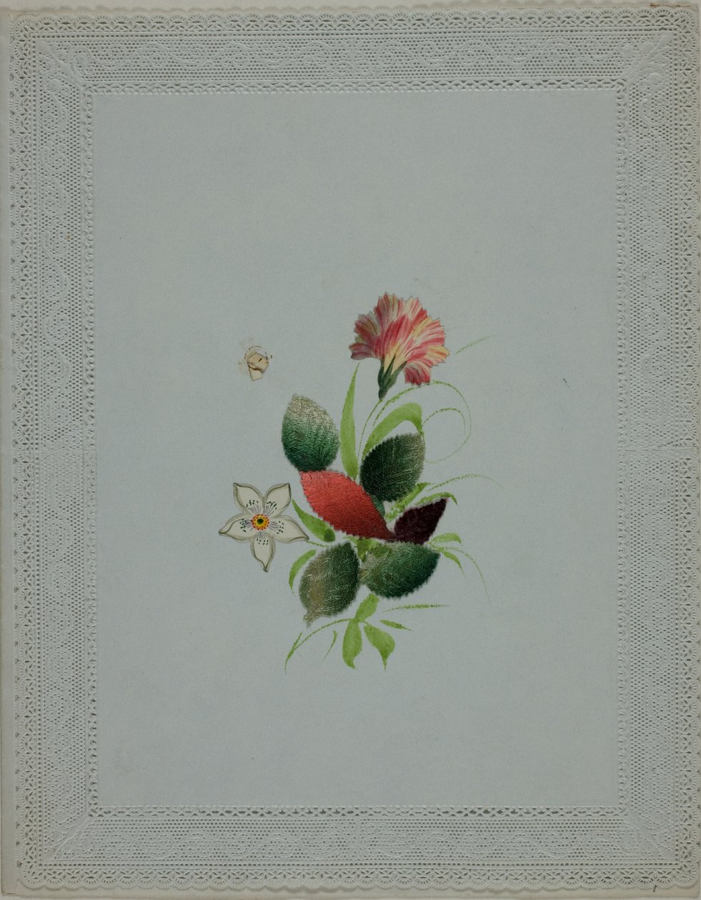 Valentijn zonder titel (Roze en witte bloemen) door Unknown artist