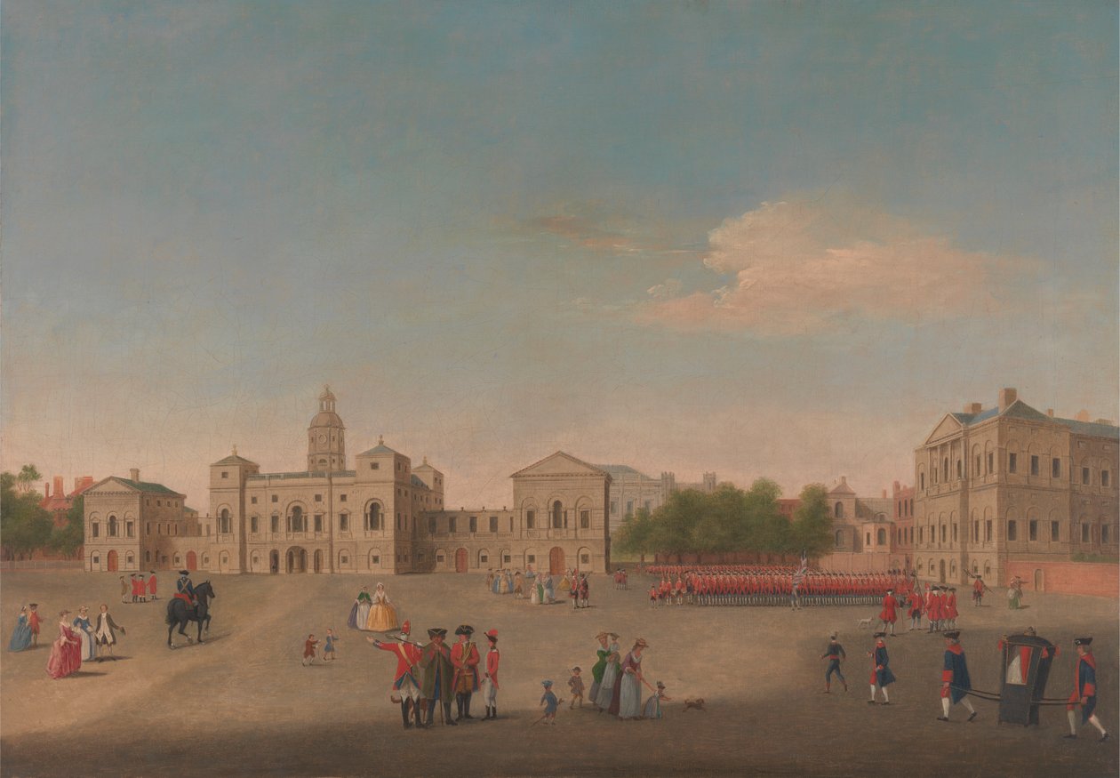 Uitzicht op Horse Guards en Whitehall door Unknown artist
