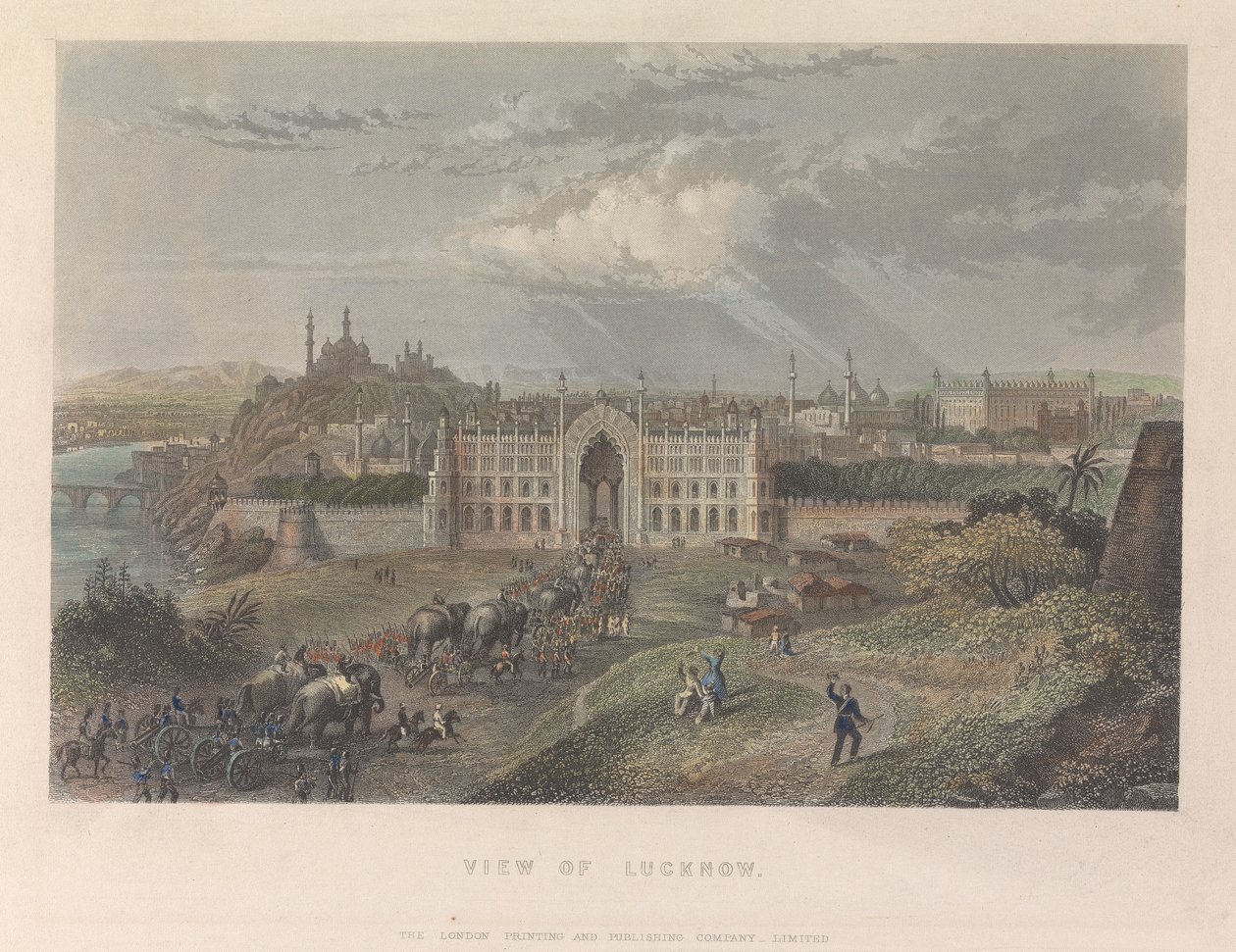 Uitzicht op Lucknow door Unknown artist