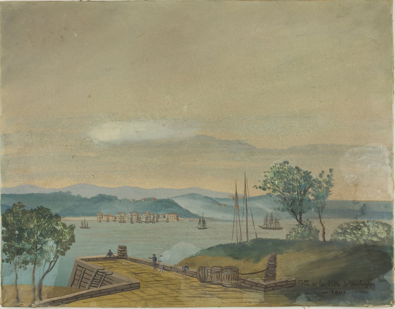 Gezicht op de stad Washington in 1807 door Unknown artist