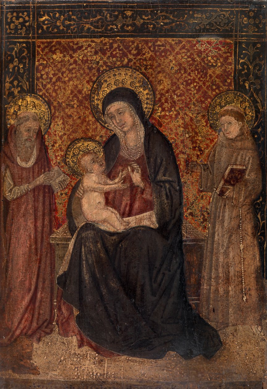 Maagd en Kind met Heiligen Jerome en Franciscus van Assisi door Unknown artist