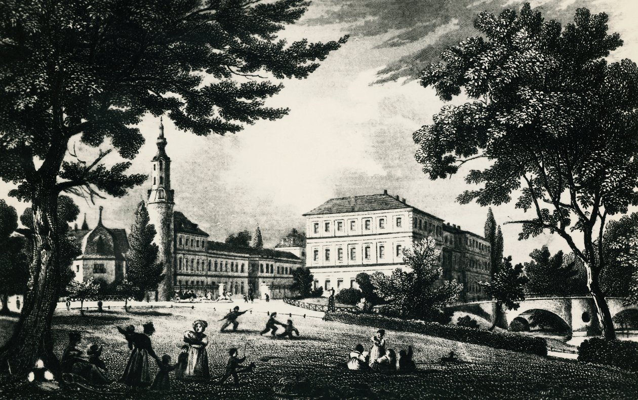 Weimar Stadsburcht, gravure, Duitsland door Unknown artist