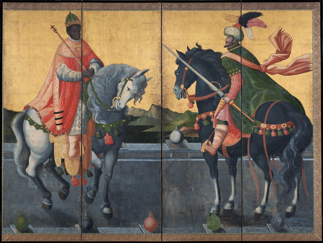 Westerse koningen te paard door Unknown artist
