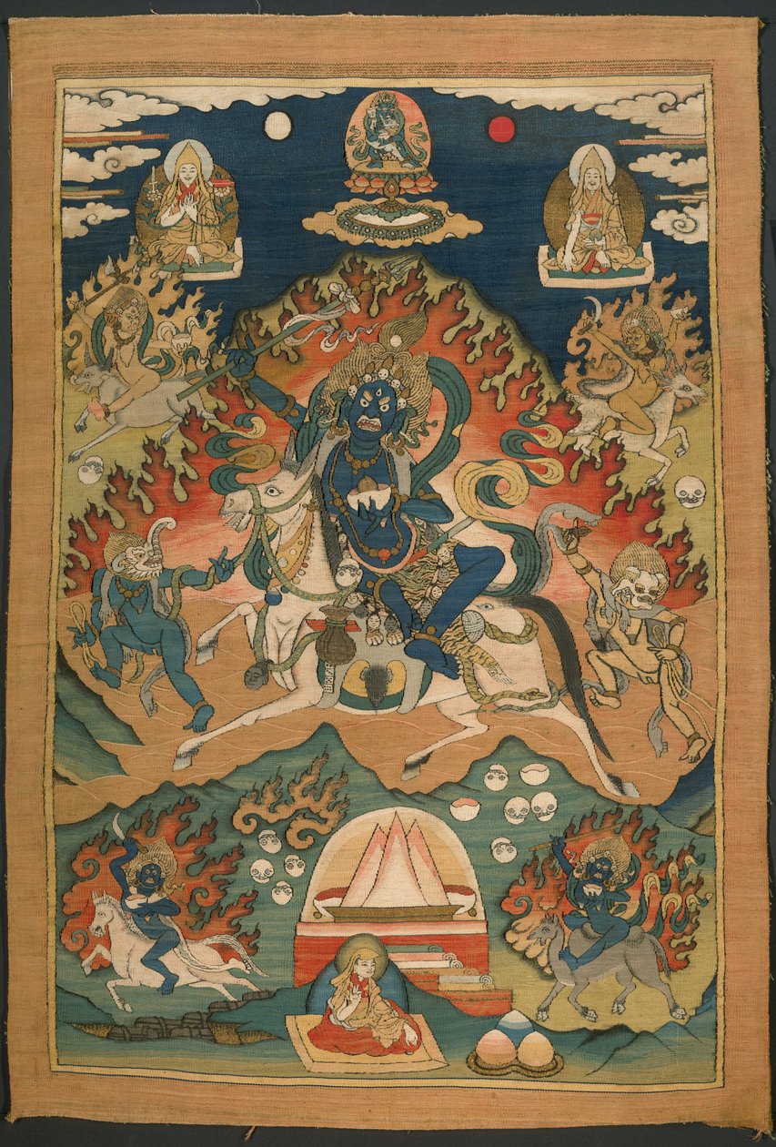 Toornige Vorm van de Godin Saraswati (Magzor Gyalmo) of Palden Llamo door Unknown artist