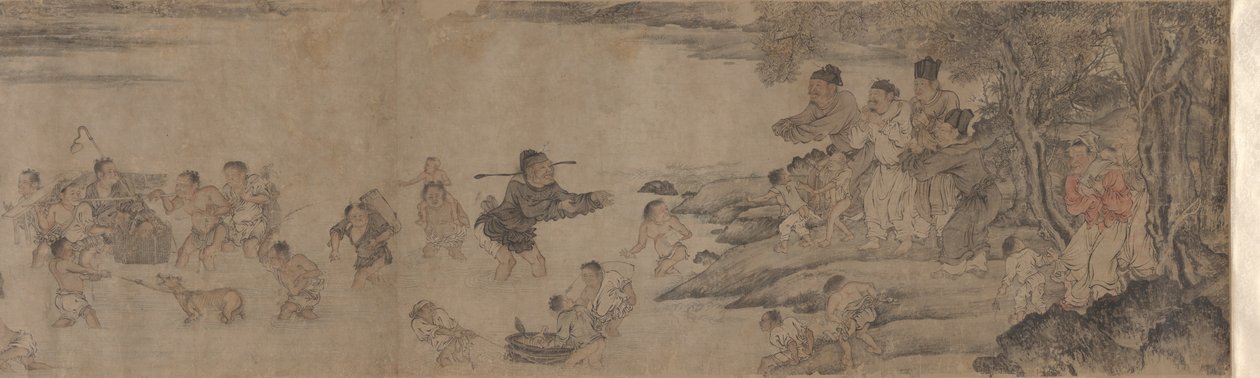 Yang Pu verhuist zijn familie door Unknown artist