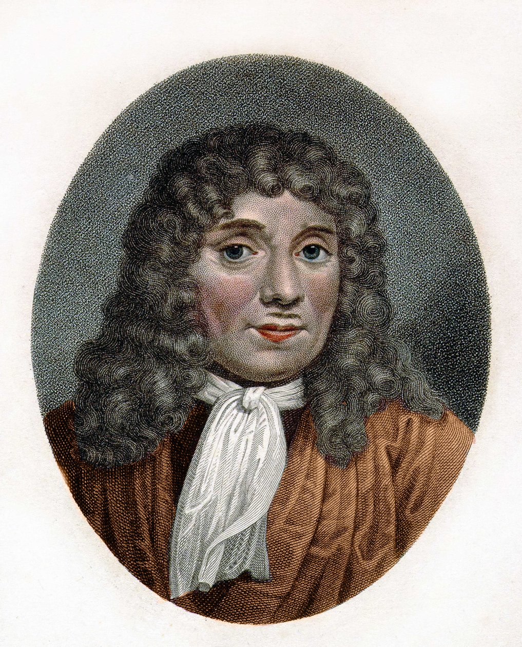 Portret van Antonie Van Leeuwenhoek, Nederlandse natuuronderzoeker (1632-1723). 18e-eeuwse gravure. door Unknown artist