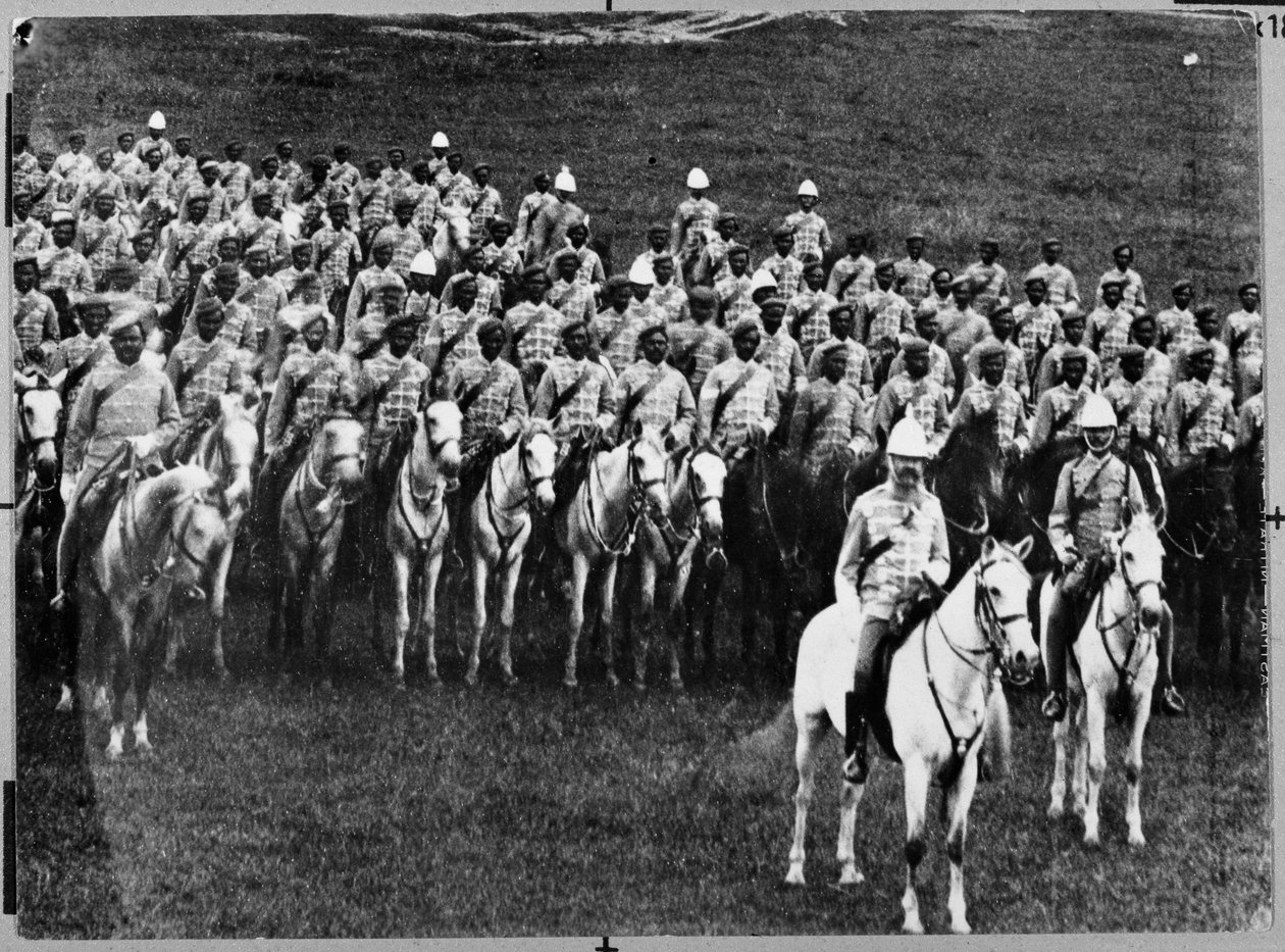 2e Madras Regiment Lichte Cavalerie op parade door Unknown photographer