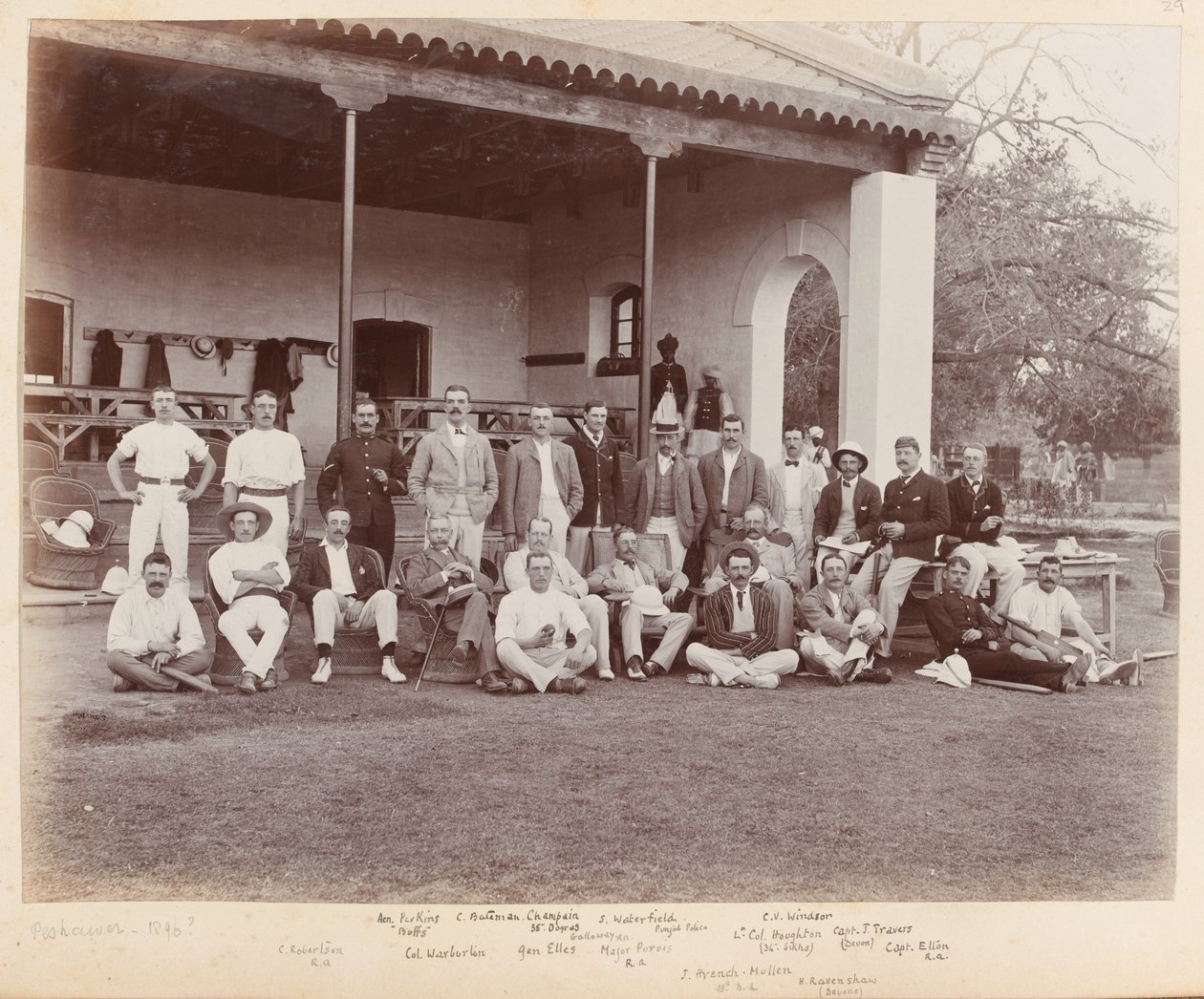 Een cricketwedstrijd, Peshawar door Unknown photographer