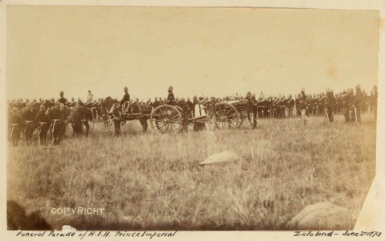 Begrafenisstoet van HIH Prins Imperial, Zululand, 2 juni 1879 door Unknown photographer