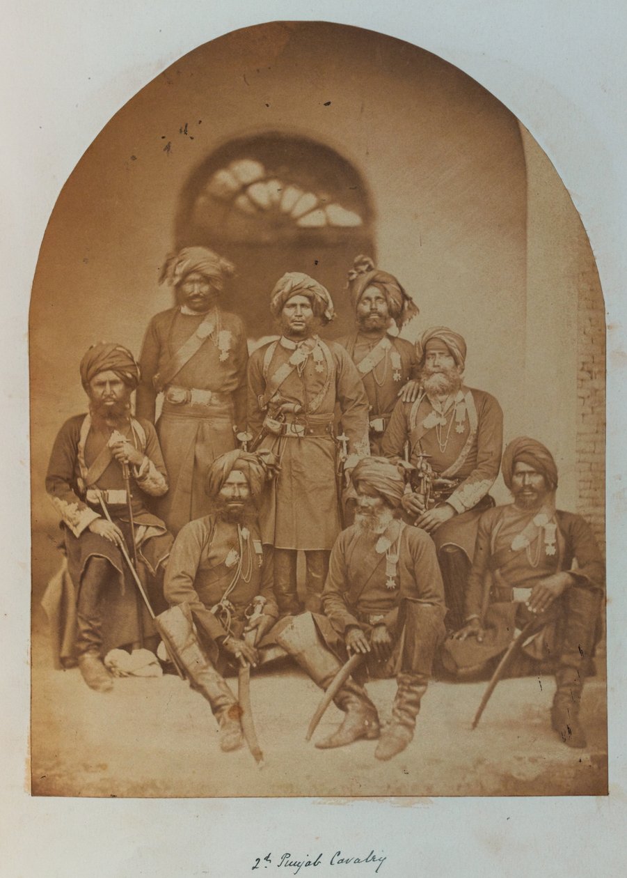 Officieren en onderofficieren van het Indiase leger, allen houders van de Indian Order of Merit door Unknown photographer