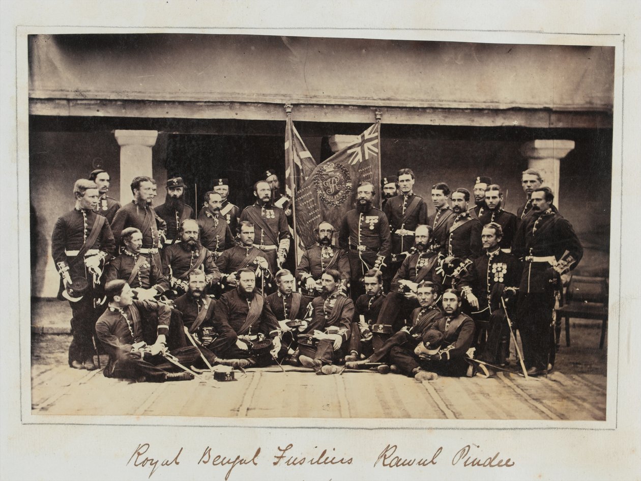 Leden van het 101e Regiment of Foot (Royal Bengal Fusiliers) in Rawalpindi door Unknown photographer