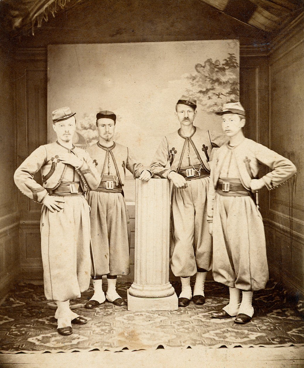 Pauselijke Zouaven - 1865 door Unknown photographer