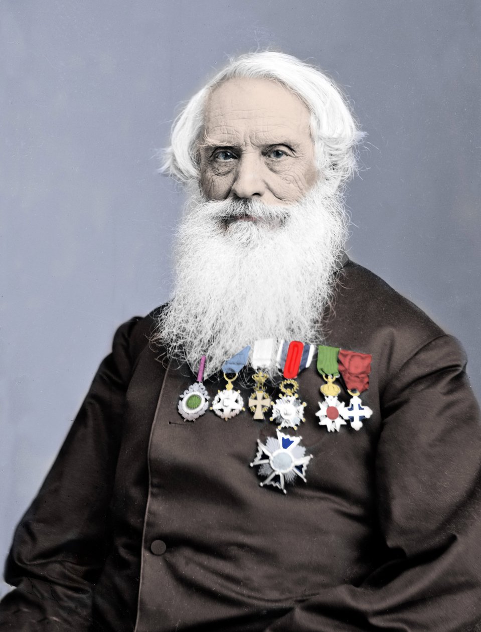 Portret van de Amerikaanse uitvinder Samuel Finley Breese Morse (1791-1872) foto rond 1860. door Unknown photographer