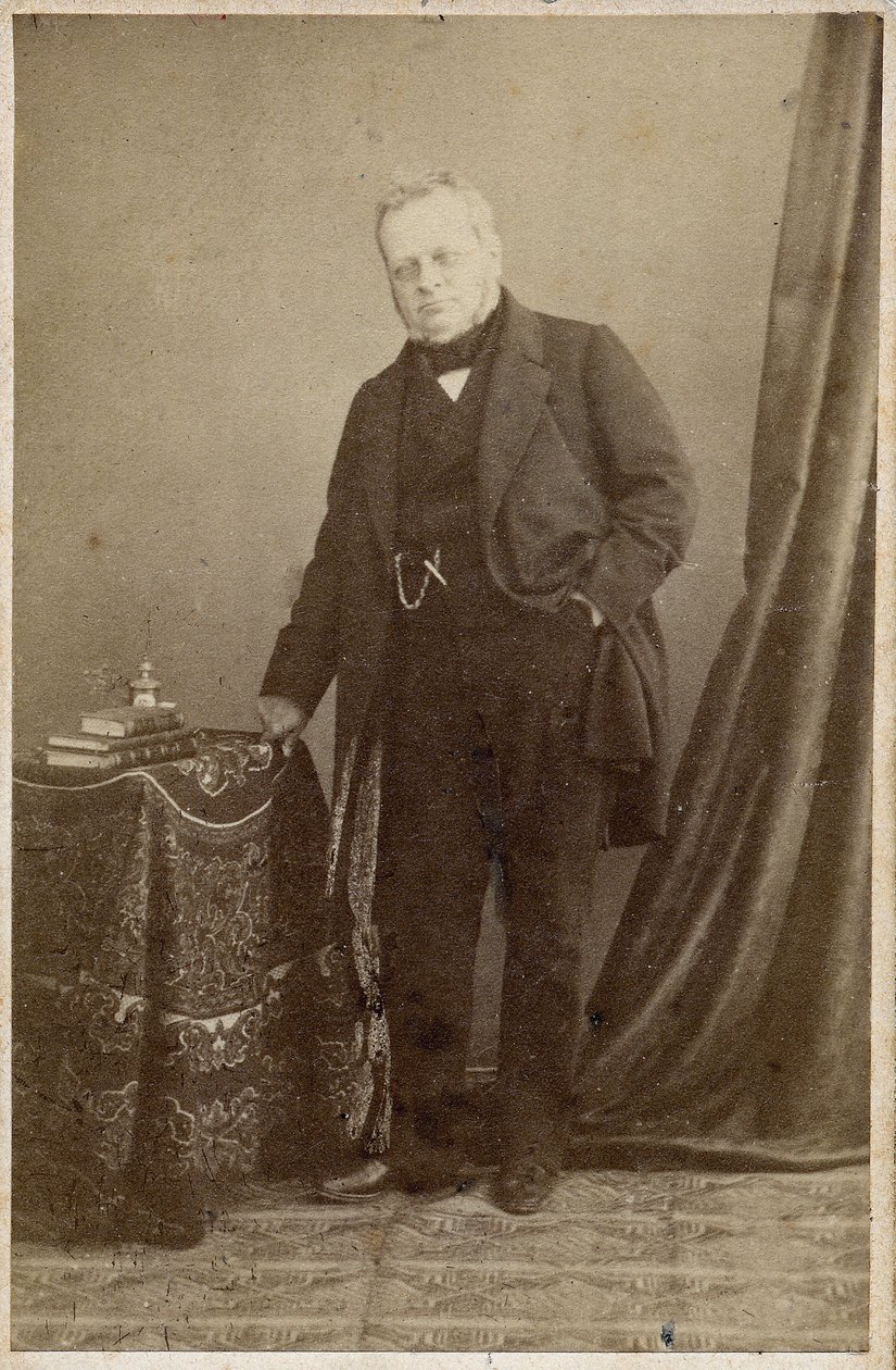 Portret van Graaf Camillo Benso van Cavour (1810-1861) - circa 1855 door Unknown photographer