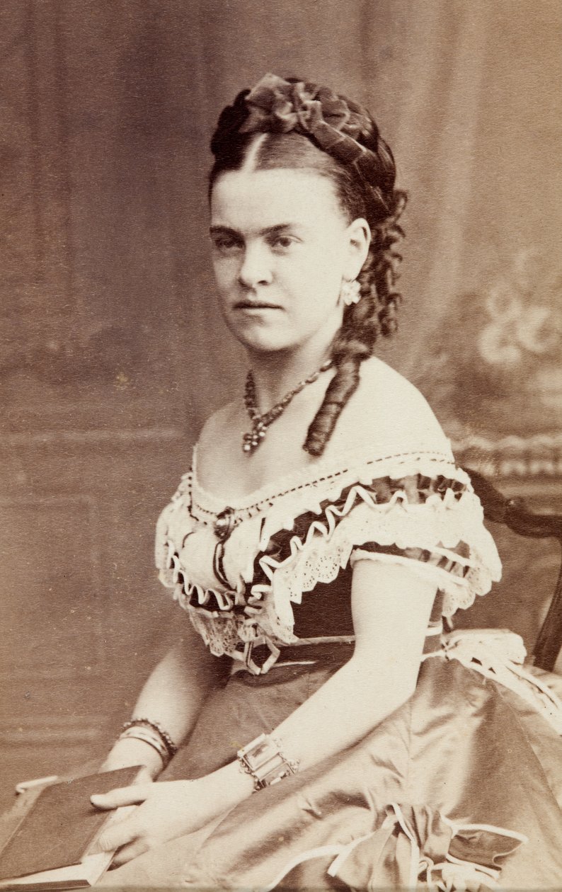 Portret van Edith Wynne, ca. 1860s door Unknown photographer