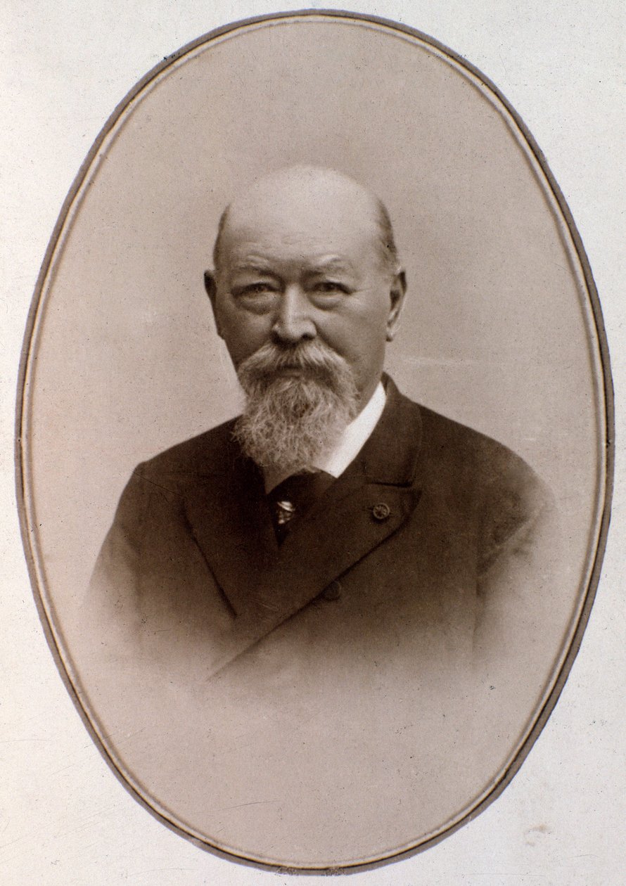 Portret van Franz von Suppe (zw/w foto) door Unknown photographer