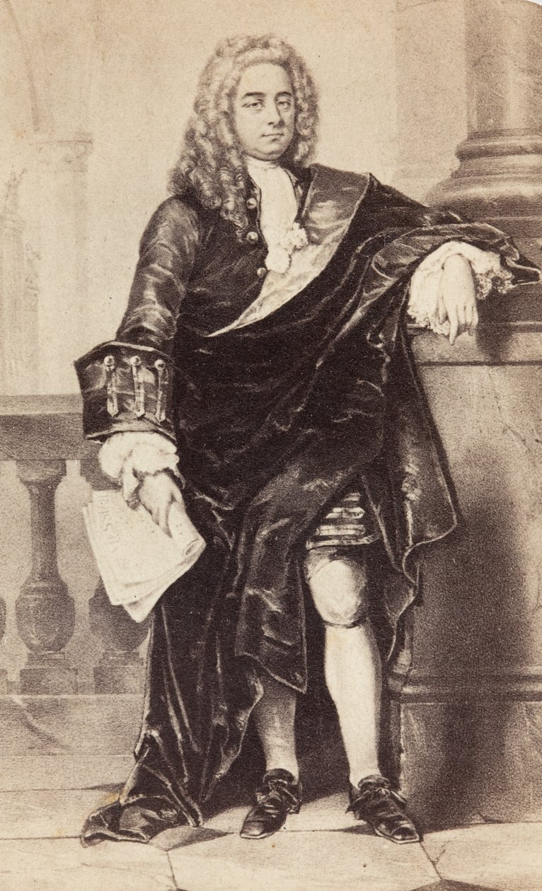 Portret van George Frideric Handel, ca. 1860s door Unknown photographer