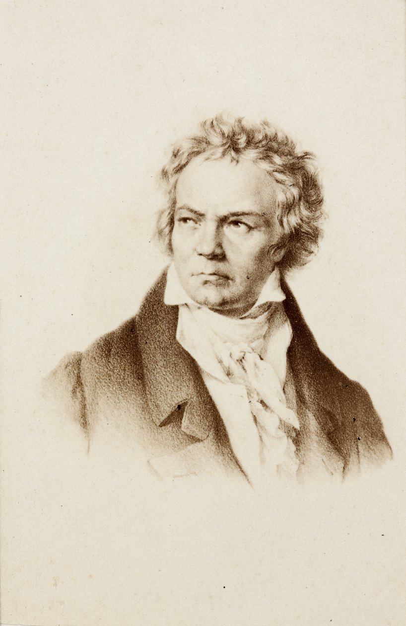Portret van Ludwig van Beethoven door Unknown photographer