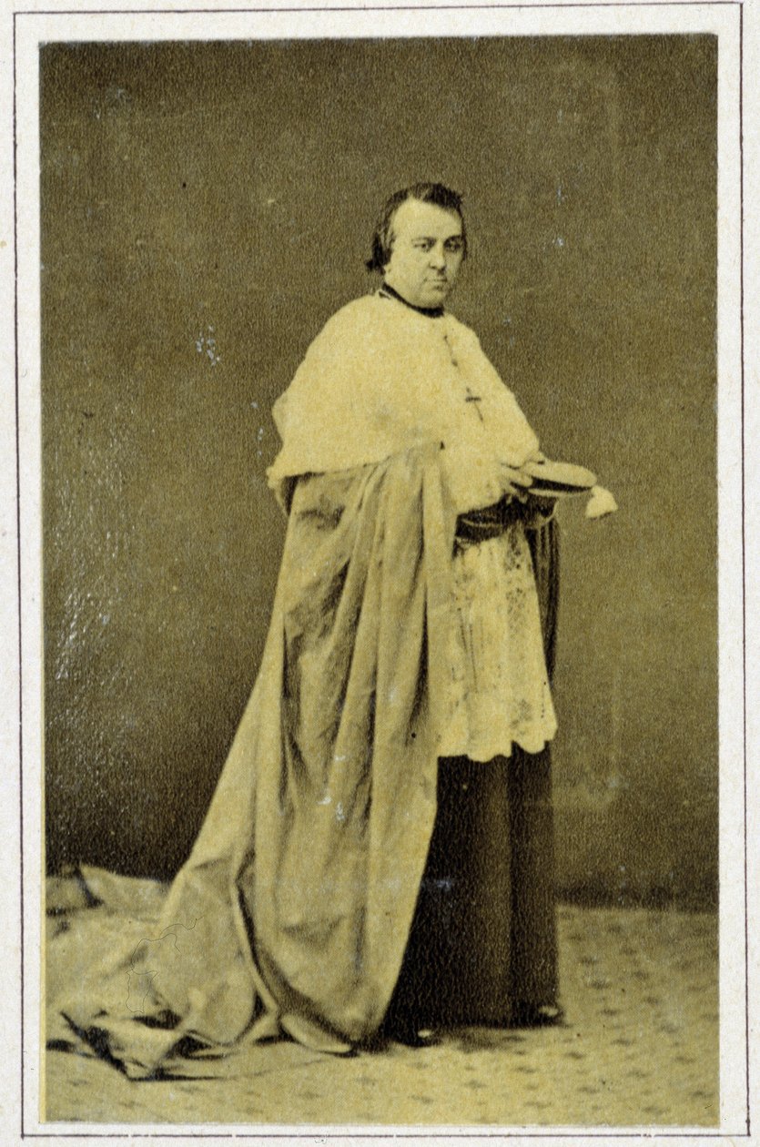 Portret van Monseigneur Lavigerie (1825 - 1892) in 1869 door Unknown photographer