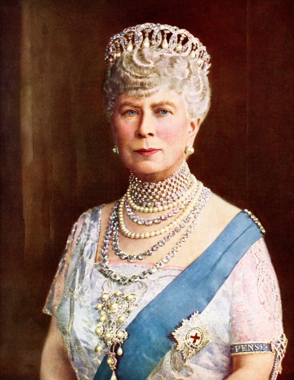 Koningin Mary, gemalin van koning George V, Mary van Teck, Victoria Mary Augusta Louise Olga Pauline Claudine Agnes door Unknown photographer