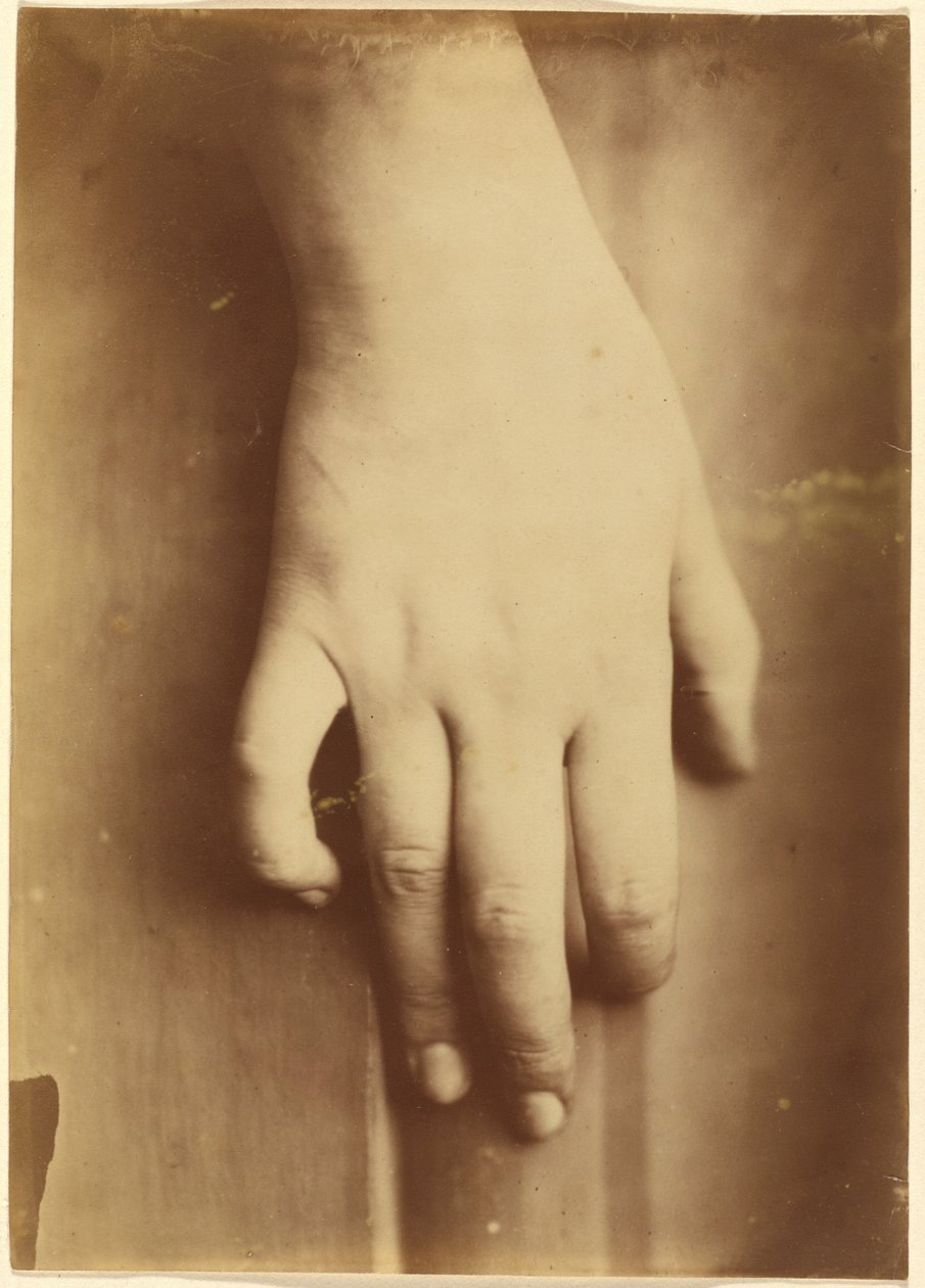 Studie van een hand,1865 (foto) door Unknown photographer