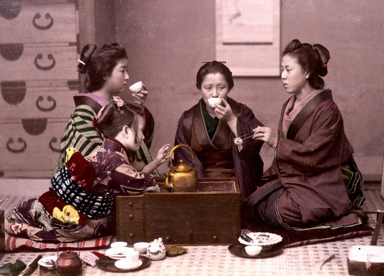 Thee thuis, Japan, eind 19e eeuw - Archief Buitenlandse Missies door Unknown photographer