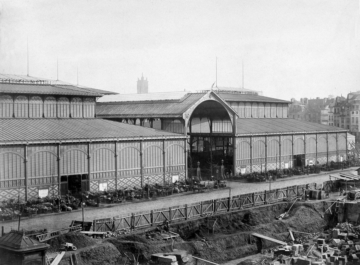 De centrale markt van Parijs (Balard paviljoens), eind 19e eeuw door Unknown photographer