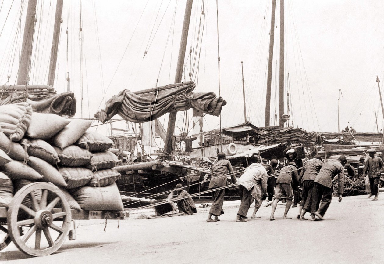 De haven van Hong Kong rond 1880 door Unknown photographer