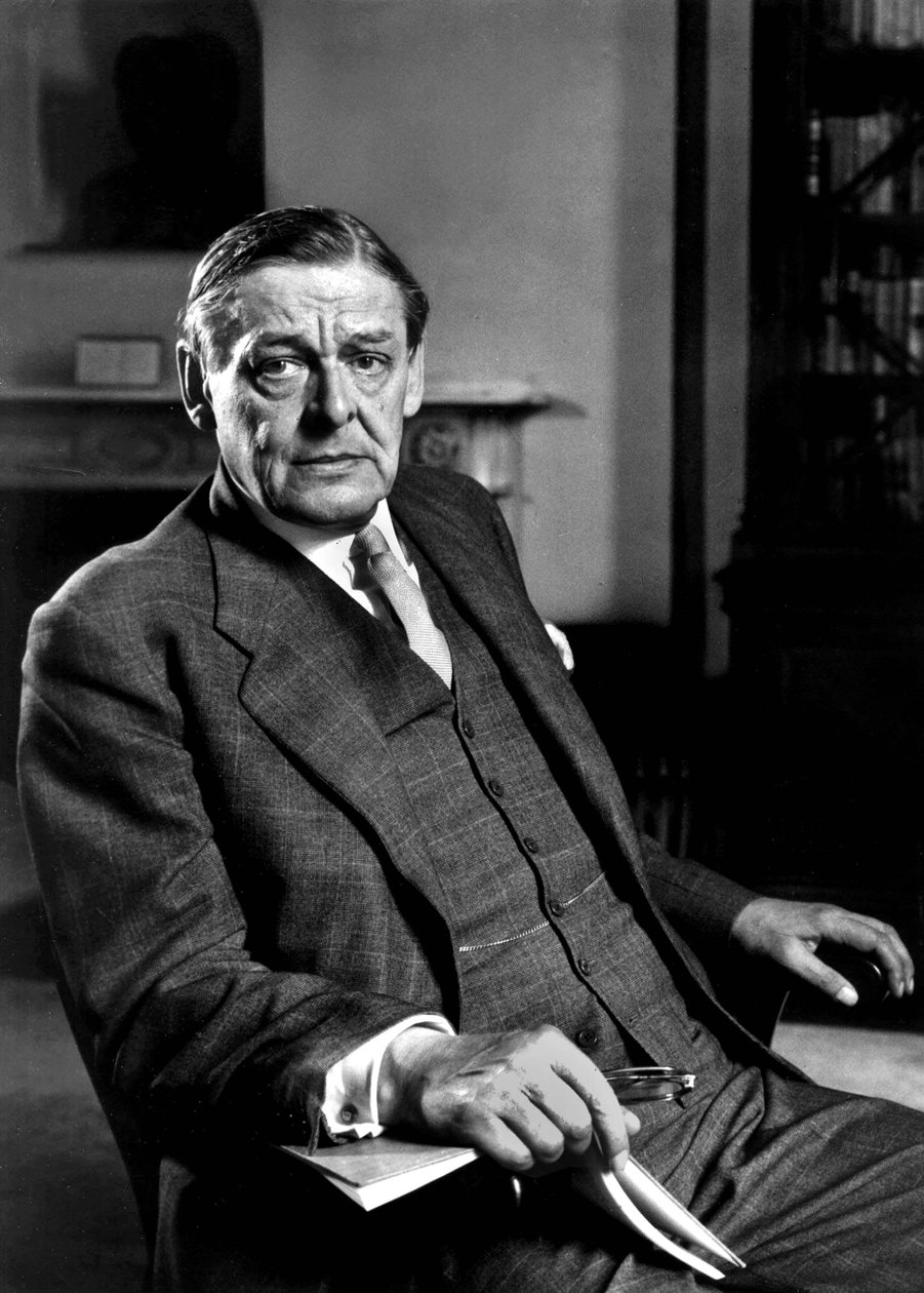 Thomas Stearns Eliot, ca. 1950 (z/w foto) door Unknown photographer