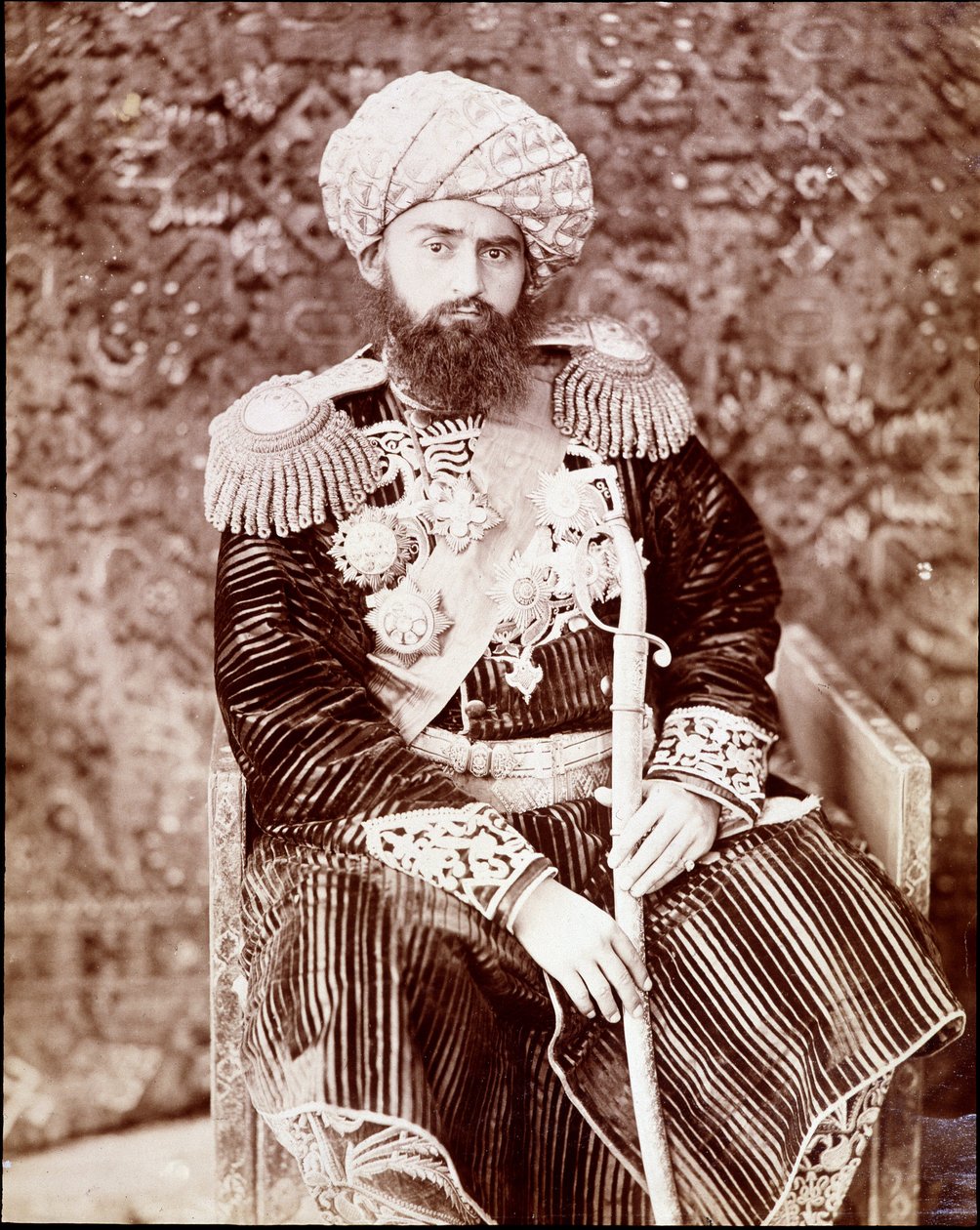 Turkestan - De Emir van Bukhura - A.D 1890. door Unknown photographer