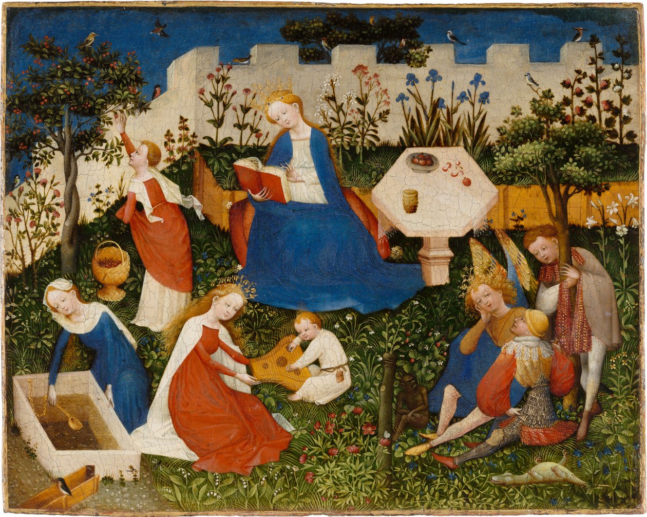 De kleine tuin van het paradijs, c.1410-20 door Upper Rheinish Master