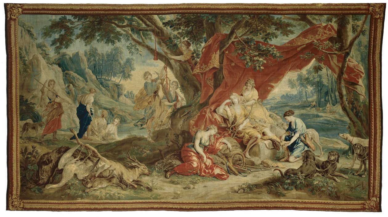 Rustende Diana, uit de triomfen van de goden door Urbanus Leyniers (possibly)