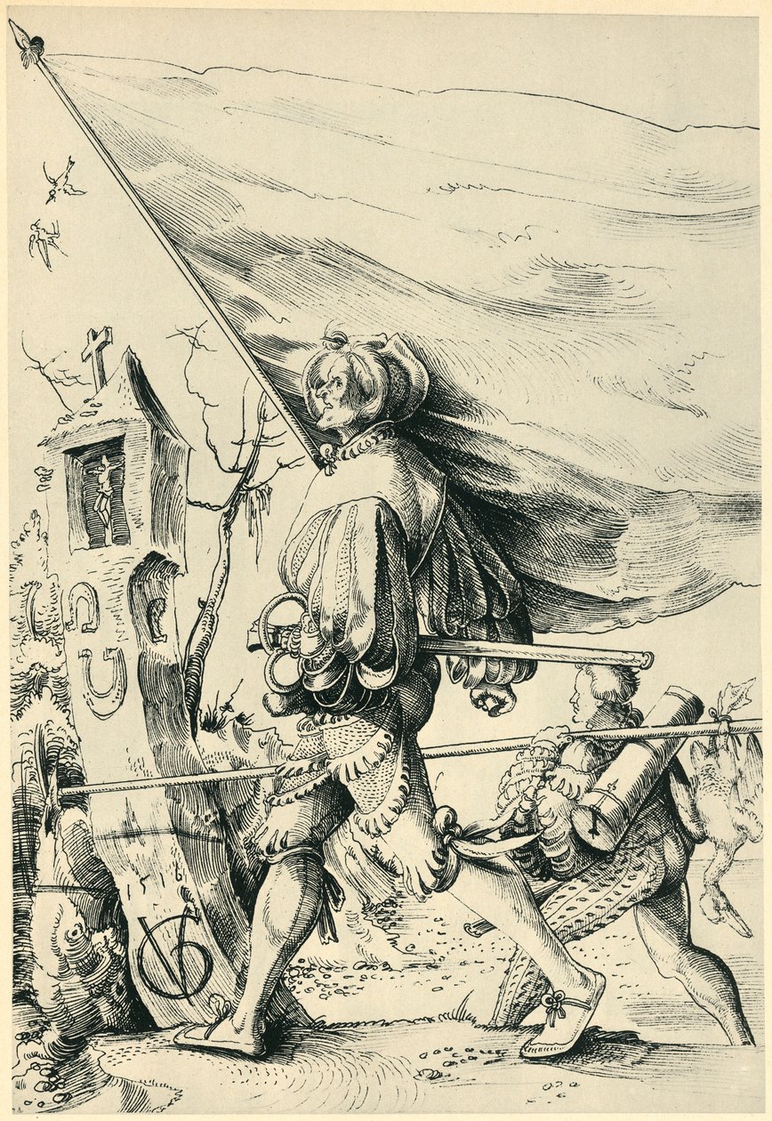 Huurlingen, 1516, 1943 door Urs Graf