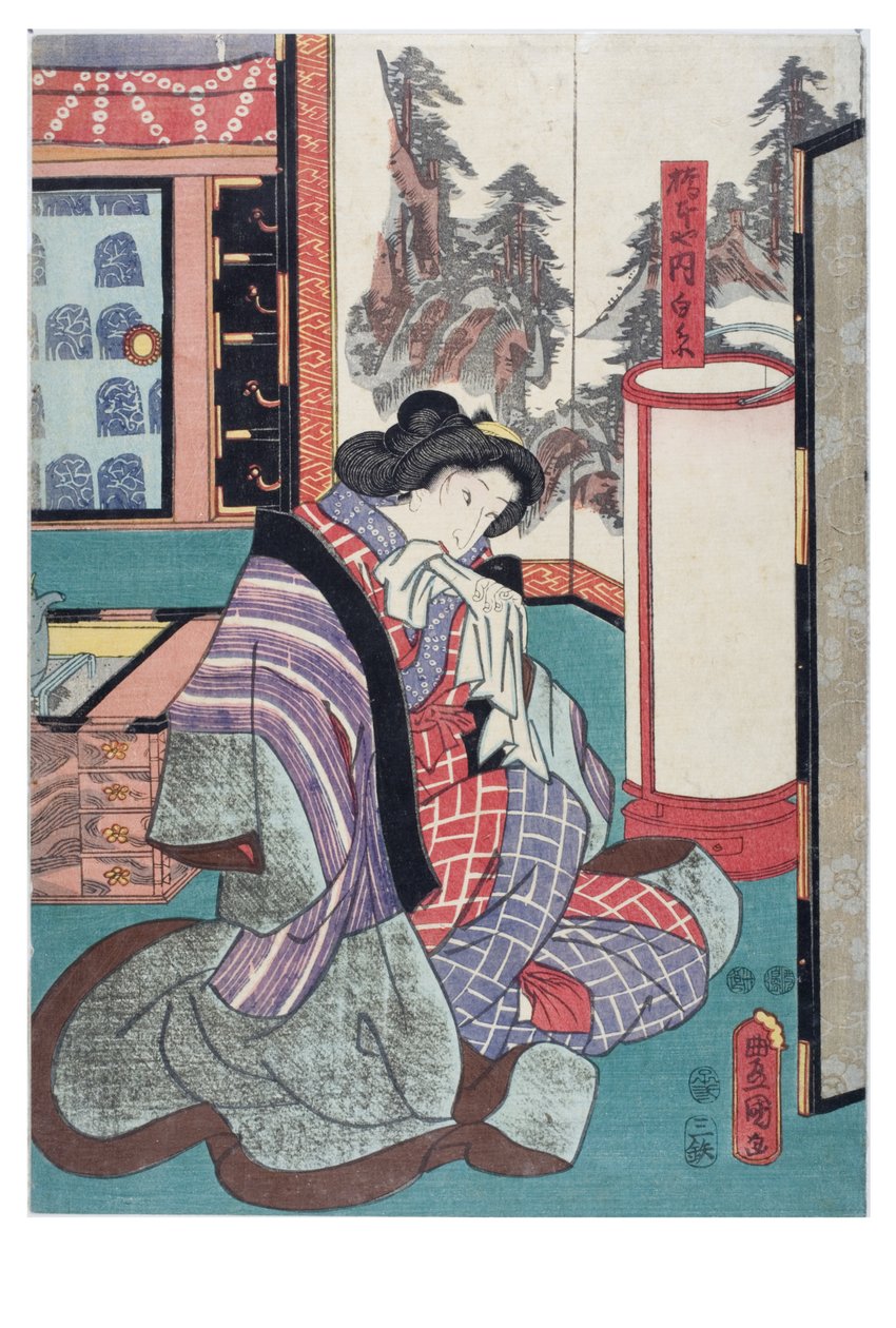 Shiraito van de Hashimotoya door Utagawa (1786-1865) Kunisada