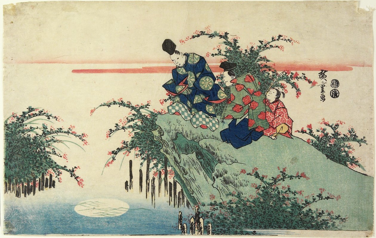 (Reflectie van de Maan), begin 19e eeuw door Utagawa Hiroshige