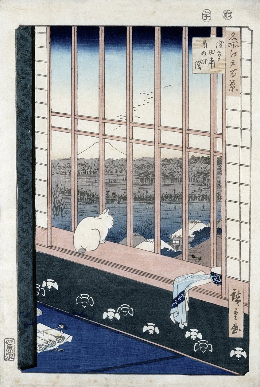 Asakusa rijstvelden tijdens het festival van de Haan uit de serie 