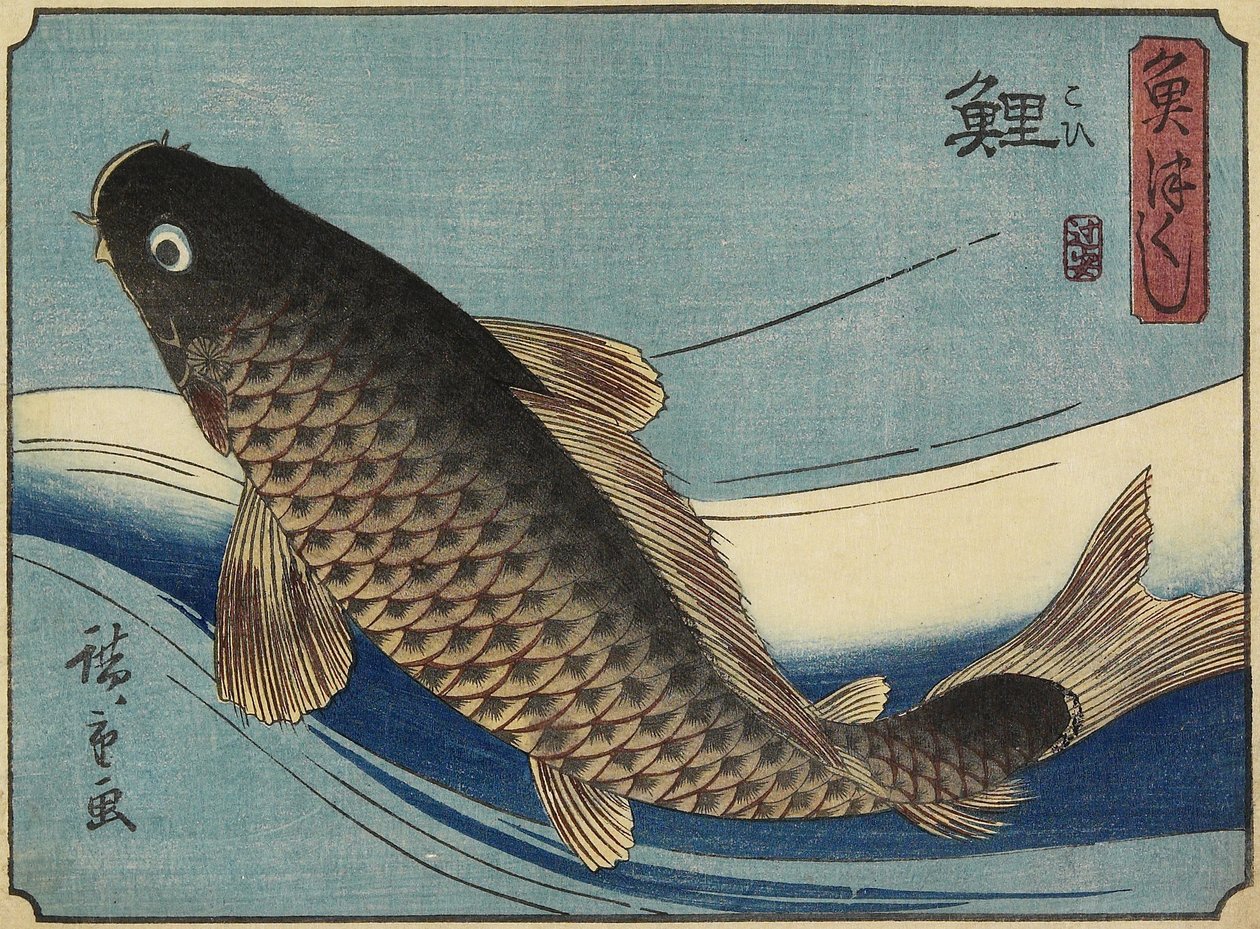 Karper, 1830-1844 door Utagawa Hiroshige