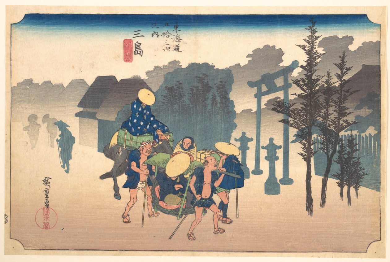 Ochtendmist door Utagawa Hiroshige