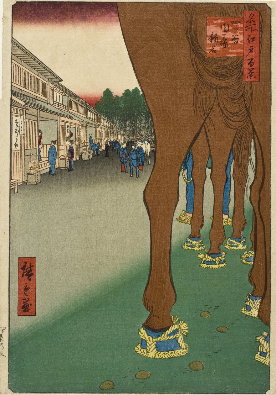 Naitō Shinjuku, Yotsuya door Utagawa Hiroshige