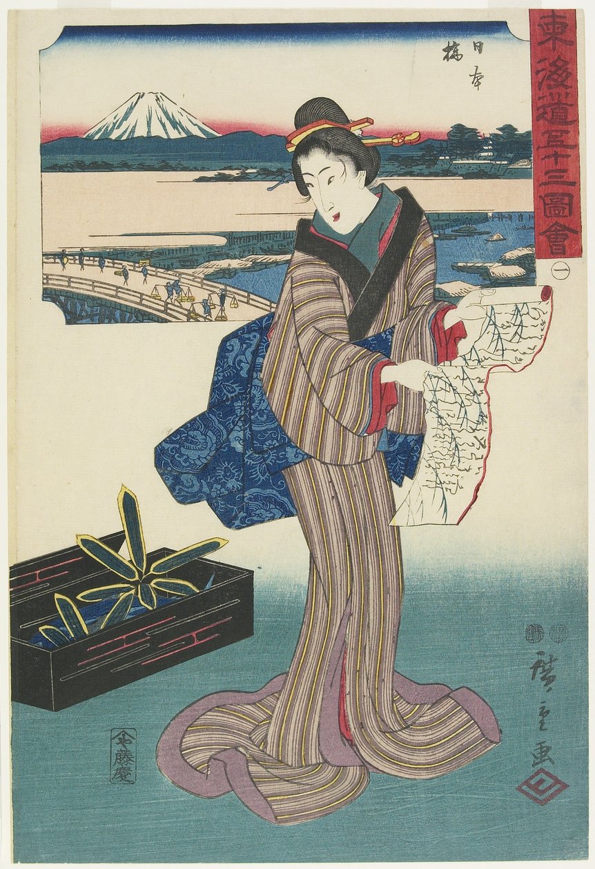 Nr.1: Nihonbashi door Utagawa Hiroshige