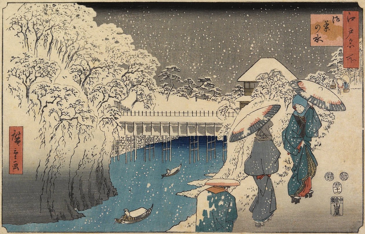 Ochanomizu, november 1853 door Utagawa Hiroshige