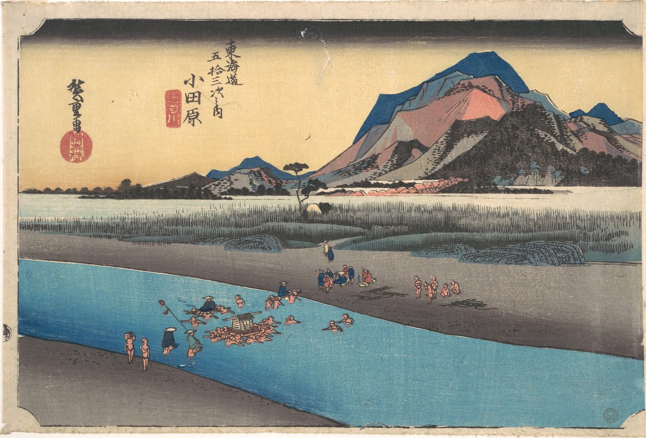 Odawara; Sakogawa door Utagawa Hiroshige