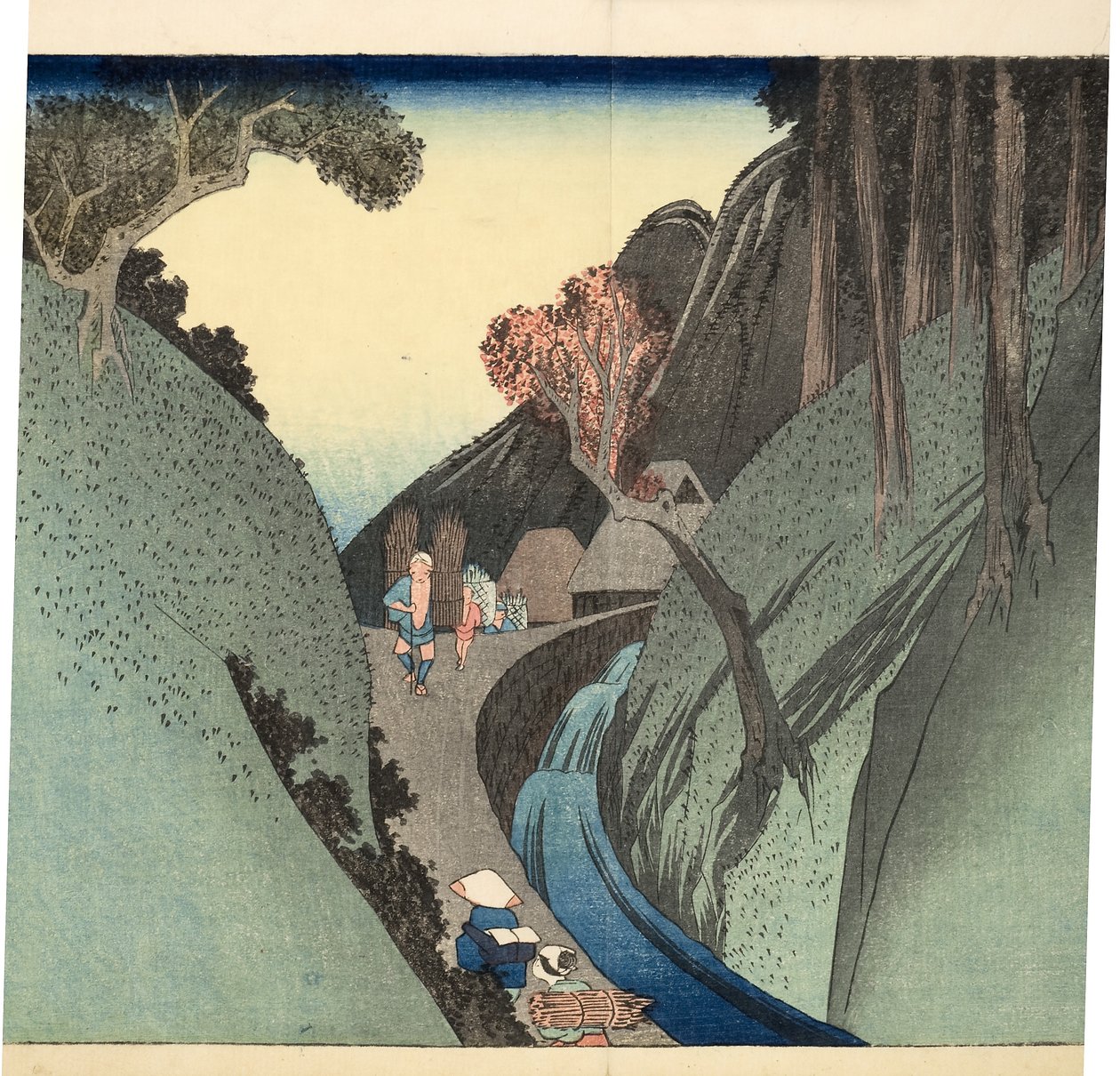 Okabe: Utsu Berg, c.1832-33 door Utagawa Hiroshige
