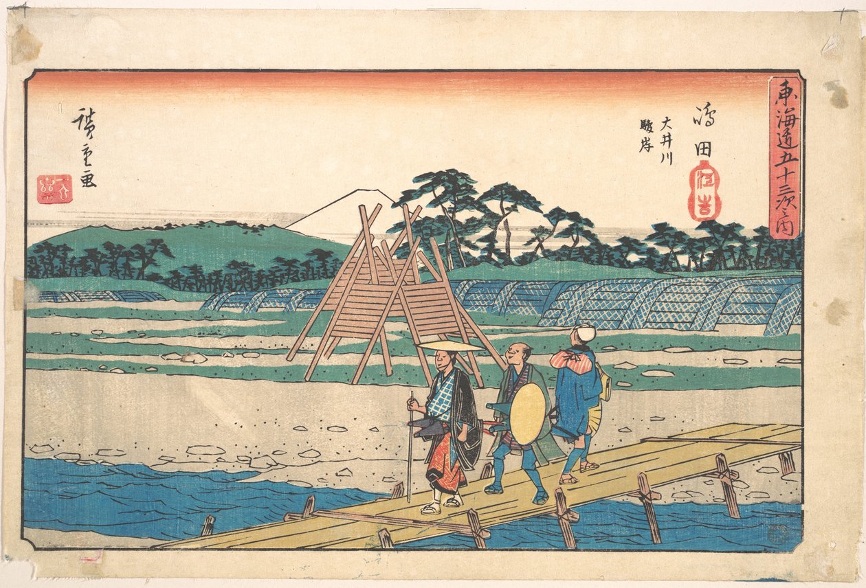 Shimada door Utagawa Hiroshige