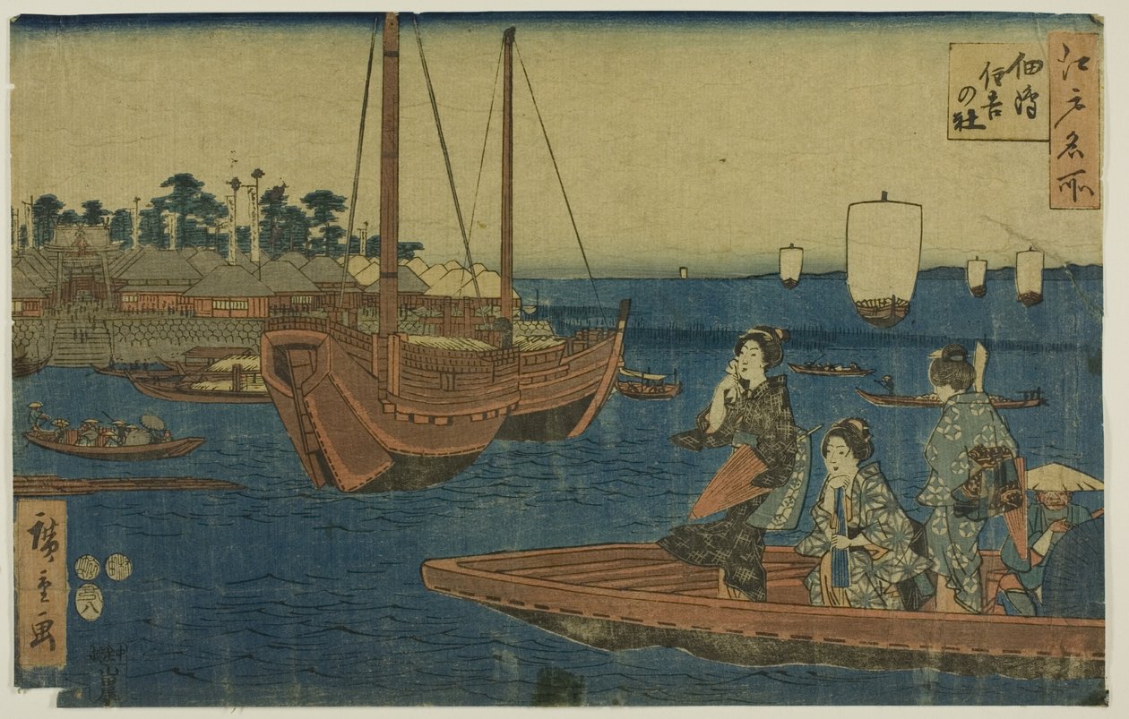 Houtsnede door Utagawa Hiroshige