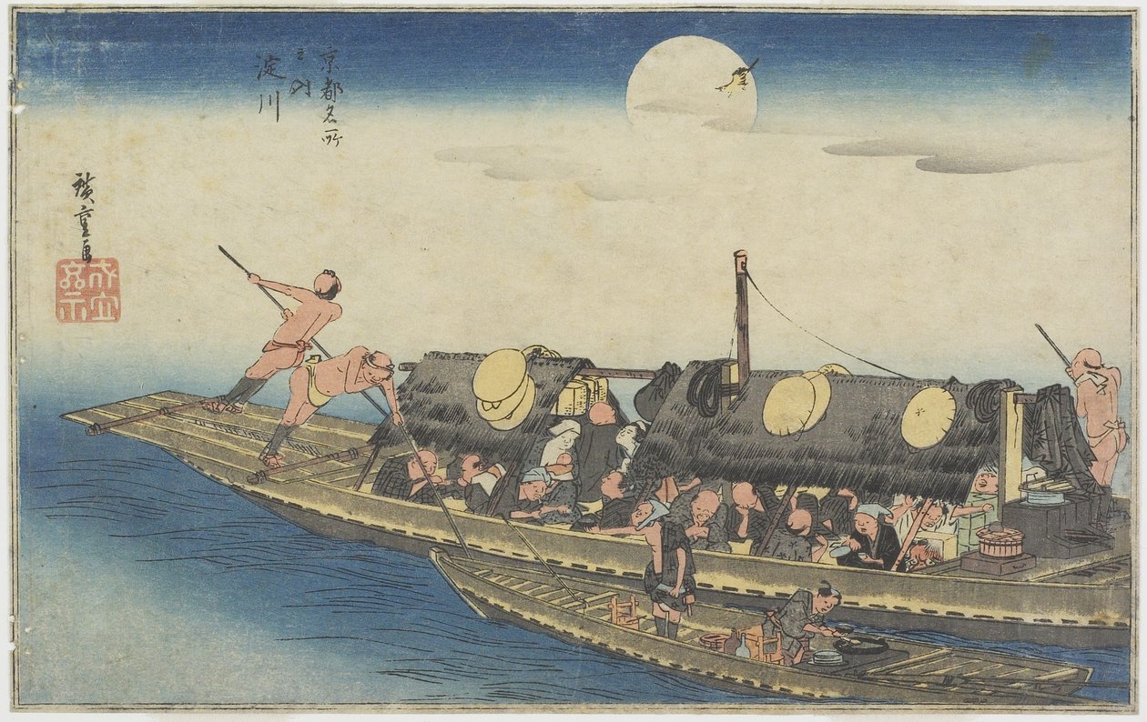 Yodo-rivier, ca. 1834 door Utagawa Hiroshige