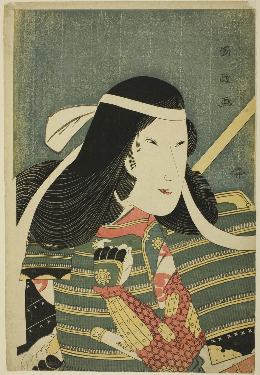 Iwai Kumesaburo in de Rol van Lady Tomoe door Utagawa Kunimasa