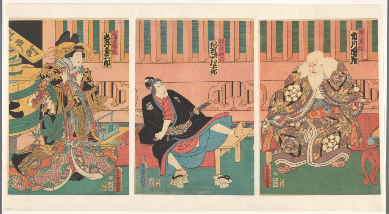 Scene uit Sukeroku de kersenbloesem van Edo door Utagawa Kunisada (I)