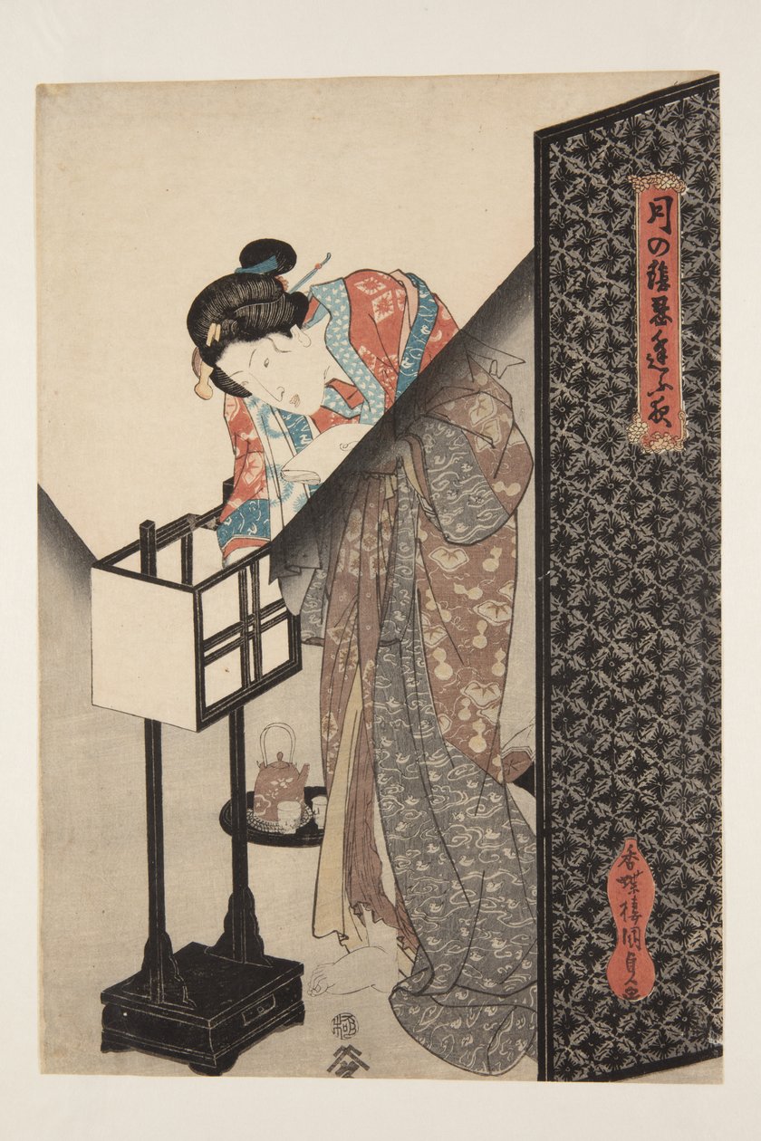 Oosterse Lamp (Andon) door Utagawa Kunisada